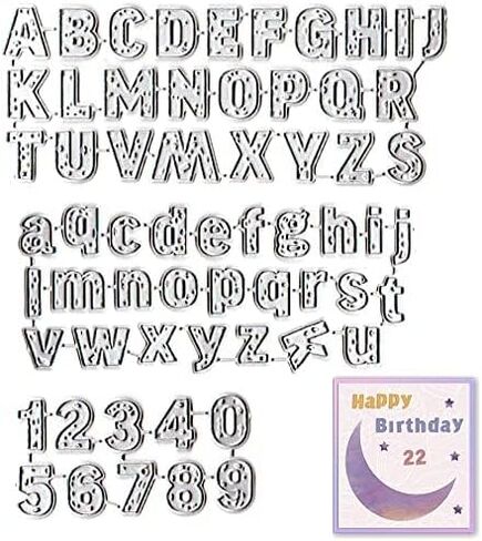 Capital Alphabet Letters Die Cuts for Card Making, Number Words Cutting Dies Sets Alphabets Dies Stencils Embossing Template for Scrapbooking DIY Cards Album Crafts Supplies in Saudi Arabia
