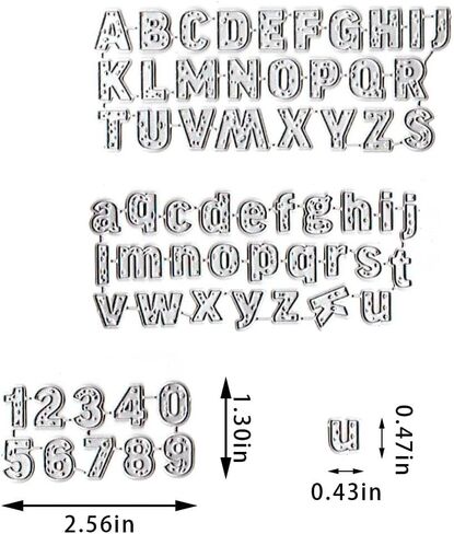Capital Alphabet Letters Die Cuts for Card Making, Number Words Cutting Dies Sets Alphabets Dies Stencils Embossing Template for Scrapbooking DIY Cards Album Crafts Supplies in Saudi Arabia