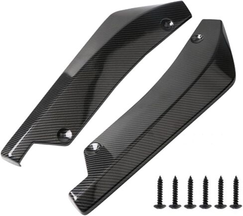 Car Rear Bumper Diffuser Spoilers 2PCS Auto Rear Bumper Lip Splitter Canard Diffusers Side Fin Fenders Skirt Protector Exterior Decoration Trim Scratch Protector Body Kit for Car (Carbon) in Saudi Arabia