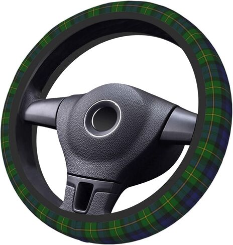 Thickened Elastic Steering Wheel Cover, Girly Pastel Pink Gingham Plaid Ultra, Soft, Breathable, Fit for Cars, SUVs, Trucks, Stylish Comfortable Grip in Saudi Arabia