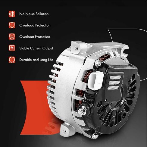 A-Premium Alternator Compatible with Ford Crown Victoria 03-04 & Mercury Grand Marquis 03-04 & Lincoln Town Car, V8 4.6L, 12V 130A CW 6-Groove Pulley, Replace# 3W1U10300AA, 3W1U10300AB, 3W1Z10346AA in Kuwait
