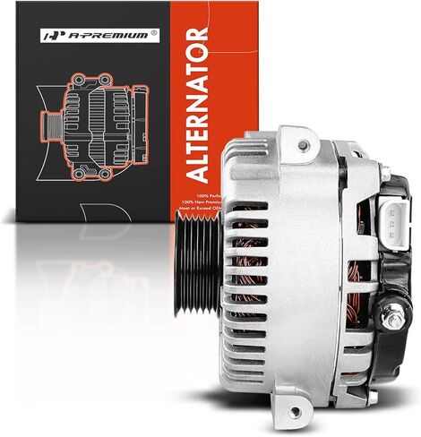 A-Premium Alternator Compatible with Ford Crown Victoria 03-04 & Mercury Grand Marquis 03-04 & Lincoln Town Car, V8 4.6L, 12V 130A CW 6-Groove Pulley, Replace# 3W1U10300AA, 3W1U10300AB, 3W1Z10346AA in Kuwait