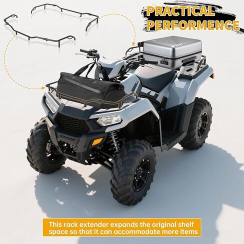 KUAFU Front & Rear Rack Extender Compatible with 2014-2023 Polaris Sportsman X2 Touring 450 570 ETX Replace for 2879716, 2879717 Storage Rack Steel Powder Coated 2 PCS in Saudi Arabia
