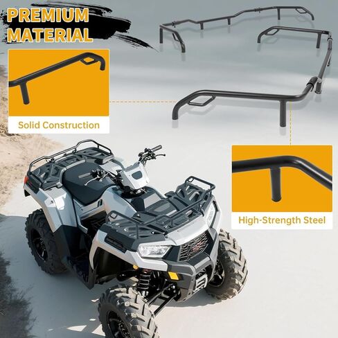KUAFU Front & Rear Rack Extender Compatible with 2014-2023 Polaris Sportsman X2 Touring 450 570 ETX Replace for 2879716, 2879717 Storage Rack Steel Powder Coated 2 PCS in Saudi Arabia
