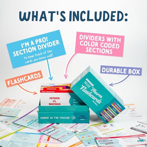 Pharmacology Flashcards – Nurse In The Making – 150+ Nursing School Medication Cards for NCLEX, ATI & HESI Prep – Drug Classes, Side Effects & Study Tips for RN & LPN Students in Saudi Arabia