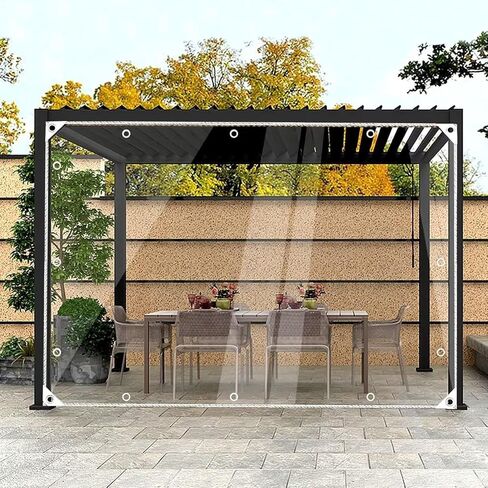 3 'x 5' Clear Vinyl Tarp, Heavy Duty PVC Waterproof,with Grommets and Cable Tie,Thick and Tear-Resistant, Camping, Patio, Rain or Sun Shelter, Cars, Tarpaulin Home Garden Outdoor Use in Saudi Arabia