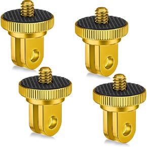 Frienda 4 Pieces Aluminum Camera Tripod Conversion Adapter 1/4-20 Conversion Adapter Metal Camera Mount Adapter for Tripod Compatible with GoPro Action Cameras and Other Standard 1/4 Accessories in Kuwait