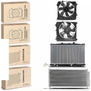 Replacement Parts for 4x Radiator&AC Condenser&Cooling Fan Kit for Honda Insight 2010-2014 L4 1.3L Mod-AP88P-32713 in Kuwait