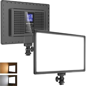 مصباح فيديو LED Neewer NL288 مع جهاز تحكم عن بعد 2.4G، 45W 4800Lux 3200K-5600K CRI 97+ لوحة إضاءة ناعمة ثنائية اللون مقاس 18 بوصة للتصوير الفوتوغرافي على YouTube Live Stream Game Zoom Meeting (البطارية غير متضمنة) in Kuwait