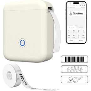 P11 New Version Label Maker Machine with Tape,300DPI Bluetooth Label Printer, Portable Thermal Printer,Sticker Maker for Organizing Home Office School (White) in Saudi Arabia