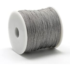 131.23-142.16 Yards 0.8mm Polyester Cord Beading Thread Braiding String Macrame Rope Cord for Leather Sewing Bookbinding Crafts DIY Bracelets Gray in Saudi Arabia