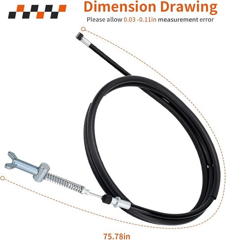 Rear Hand Park Brake Cable For Yamaha Grizzly 350 450 2007-2011 4S2-F6341-00-00 45-4059 in Saudi Arabia