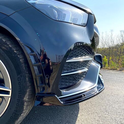 Front Bumper Lip Compatible with 2020-2023 Mercedes-Benz GLE-Class W167 C167 GLE350 GLE450 GLE53 AMG Body Kit Spoiler Bumper Canard Lip Splitter Glossy Black (Carbon Fiber Look) in Saudi Arabia