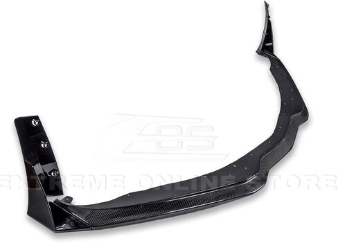 Replacement For 2014-2019 Corvette C7 ALl Models | Z06 Stage 3 CARBON FIBER Front Bumper Lip Splitter With PAINTED CARBON FLASH METALLIC Side Extension Canard Pair in Saudi Arabia