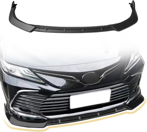 Front Bumper Lip Spoiler, Compatible with 2021-2024 Toyota Camry LE/XLE/Hybrid LE/Hybrid XLE, PP Carbon Fiber Print Ikon Style Add-on Front Splitter Air Dam Chin Protector, 3 Pieces in Saudi Arabia