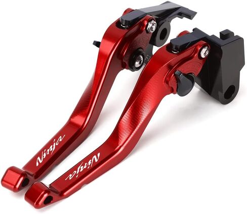 Motorcycle Short Brake Clutch Levers Compatible with Ninja 500 SE/KRT/ABS 2025 2024 | CNC Front Shorter Levers Handles Ninja-500 Ninja500 Accessories (Red) in Saudi Arabia