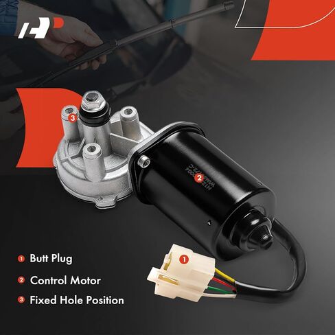 A-Premium Front Windshield Wiper Motor Compatible with Peterbilt 379, 384, 386, 388, 389, 5-Pin, Left Hand Drive in Saudi Arabia