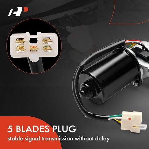 A-Premium Front Windshield Wiper Motor Compatible with Peterbilt 379, 384, 386, 388, 389, 5-Pin, Left Hand Drive in Saudi Arabia