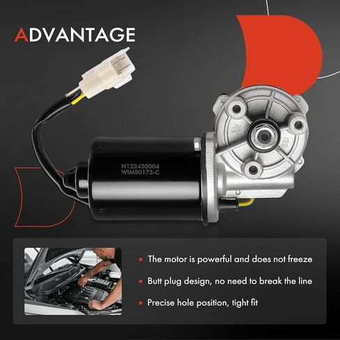 A-Premium Front Windshield Wiper Motor Compatible with Peterbilt 379, 384, 386, 388, 389, 5-Pin, Left Hand Drive in Saudi Arabia