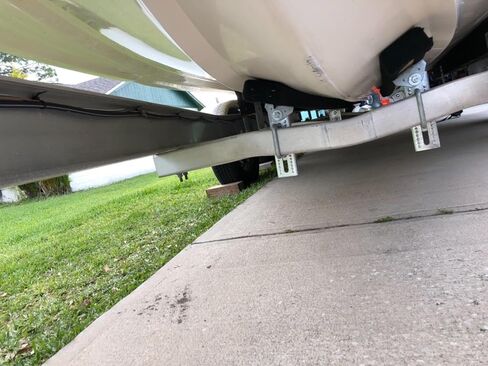 4 PCS 8" Galvanized Swivel Top Bunk Bracket Kit with Hardware for 3"x3"，2"x3",1.5"x3" Boat Trailer Crossmember, Boat Trailer Bunk Brackets & Square U-Bolts in Saudi Arabia