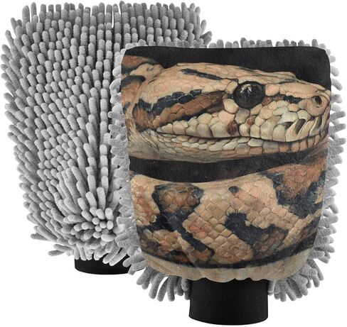 AIXIWAWA Python Floral Print Car Wash Mitt Washing Glove Scratch Free Water Absorbent 2 Pack Large in Saudi Arabia