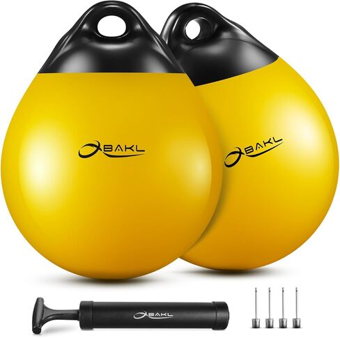 زوج من كرات عوامة القوارب المصنوعة من الفينيل، كرة مصدات القوارب المستديرة مقاس 14.9 × 17.8 بوصة لعوامات رسو القوارب، وعوامة المرساة العائمة، وحواجز الرسو (أزرق) in Kuwait