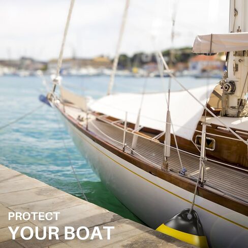 زوج من كرات عوامة القوارب المصنوعة من الفينيل، كرة مصدات القوارب المستديرة مقاس 14.9 × 17.8 بوصة لعوامات رسو القوارب، وعوامة المرساة العائمة، وحواجز الرسو (أزرق) in Kuwait