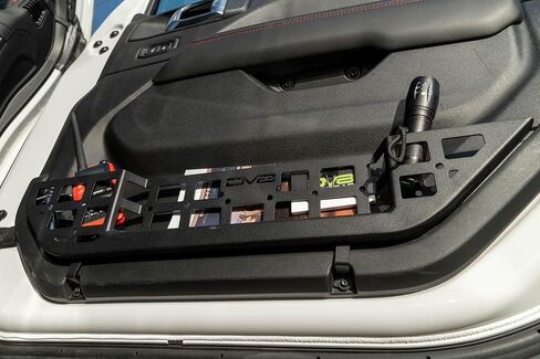 DV8 Offroad Electric Seat Front Door Molle Pockets for 2018-2025 Jeep Wrangler JL & Gladiator JT | Replaces Weak Factory Netting | Molle Design for Mounting Daily Gear | Black Powder Coat | Steel in Saudi Arabia