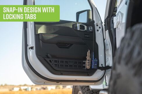 DV8 Offroad Electric Seat Front Door Molle Pockets for 2018-2025 Jeep Wrangler JL & Gladiator JT | Replaces Weak Factory Netting | Molle Design for Mounting Daily Gear | Black Powder Coat | Steel in Saudi Arabia