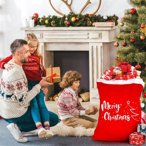 FOIMAS Christmas Santa Sack,43x27 inch Jumbo Velvet Santa Gift Bags with Drawstring for Christmas Gift Wrapping Home Decoration Supply in Saudi Arabia