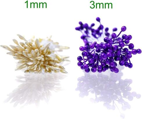 16 Colors 1360 Pieces Mixed 3mm Pearl Flower Stamens for Decoration in Saudi Arabia