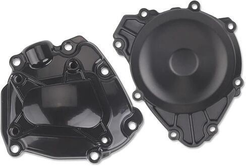 علبة المرافق، غطاء علبة المرافق مناسب لـ Yamaha YZF R1 YZFR1 YZF-R1 YZF1000 2009-2014 دراجة نارية يسار/يمين غطاء محرك الجزء الثابت حشية علبة المرافق (الجانب الأيسر) in Kuwait