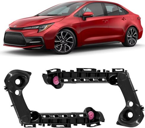 2 PCS Front Bumper Bracket fit for Toyota Corolla LE XLE 2019 2020 2021 ABS Plastic Bumper Brackets for Collision Repair or Preventive Maintenance Keep Looking Sharp and Road-Ready in Kuwait
