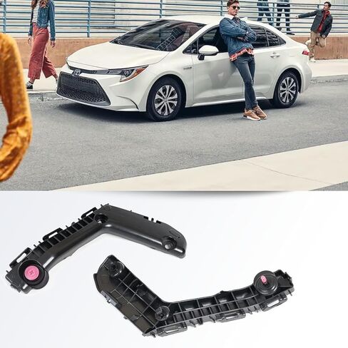 2 PCS Front Bumper Bracket fit for Toyota Corolla LE XLE 2019 2020 2021 ABS Plastic Bumper Brackets for Collision Repair or Preventive Maintenance Keep Looking Sharp and Road-Ready in Kuwait
