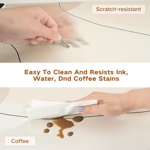 iCasso Heated Mouse Pad Hand Warmer, XXL Heated Desk Pad, Electric Warm Desk Mat with 3 Heating Levels for Computer Keyboard, 35.4" x 15.7" Large Mousepad for Home Office Work (Brown Art) in Kuwait