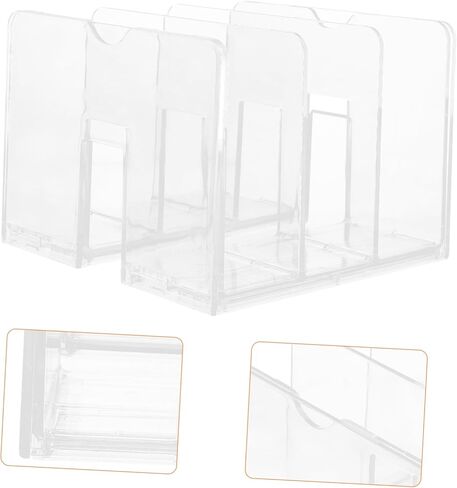 Gadpiparty Multi Function Book Holder with Clear Panels Desktop Book Organizer for Office and School Supplies Stylish Storage for Books and Documents in Saudi Arabia