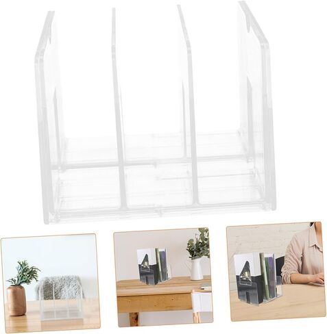 Gadpiparty Multi Function Book Holder with Clear Panels Desktop Book Organizer for Office and School Supplies Stylish Storage for Books and Documents in Saudi Arabia