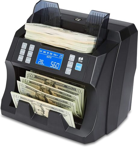 ZZap NC70 Mixed Denomination Bill Counter/2 Pocket Sorter/Counterfeit Detector - Money Cash Value Currency Machine in Saudi Arabia