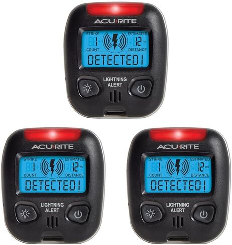AcuRite 02020 Portable Lightning Detector Black, 2½L x 1W x 2¾H in Kuwait