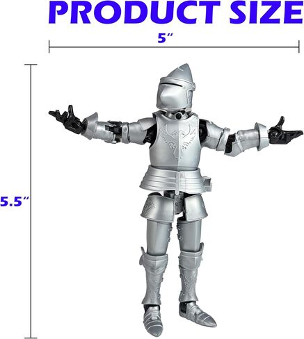 (Pre-Assembled) Dummy 13 Robot Action Figure in Armor, T13 Fifth Generation Medieval Knight with Weapons and Shields, Full Body Activity Robot, Magnetic Figures Desk Toys (Black+White) in Saudi Arabia
