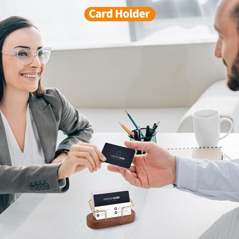 حامل بطاقات العمل، بدلة حامل بطاقات العمل من جلد الجوز والبولي يوريثان، تستخدم لحامل بطاقات العمل المكتبي وحامل بطاقات الاسم الرفيع، هدية للأشخاص الذين لديهم ملحقات مكتبية in Kuwait