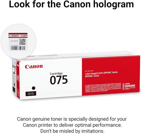 خرطوشة حبر سوداء أصلية 075 من Canon متوافقة مع طابعات الليزر من سلسلة MF660 وLBP640 in Kuwait