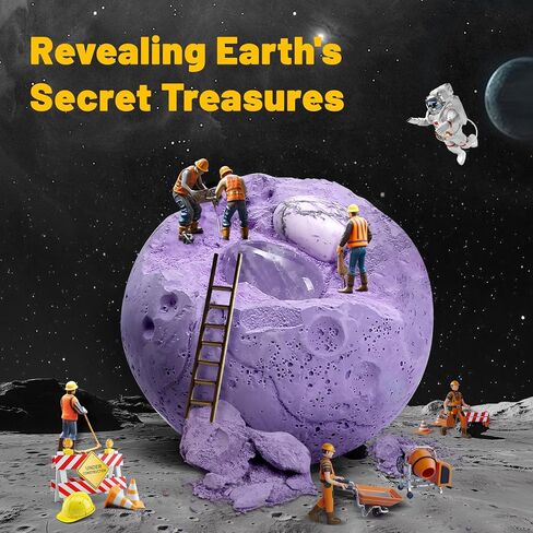 Gemstones Dig Kit, Science Kit for Kids, Dig up 15 Real Gems & Explore Solar System, STEM Educational Mining Space Toys, Archaeology Geology Science Experiments Gift for Boys&Girls Age 6-8-12 in Saudi Arabia