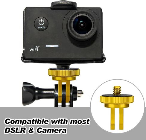 Frienda 4 Pieces Aluminum Camera Tripod Conversion Adapter 1/4-20 Conversion Adapter Metal Camera Mount Adapter for Tripod Compatible with GoPro Action Cameras and Other Standard 1/4 Accessories in Kuwait