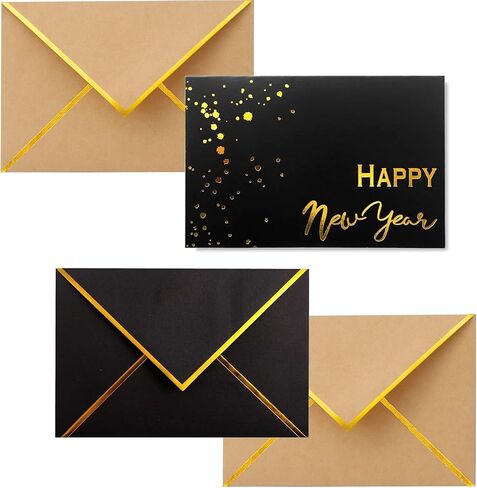 بطاقات Winoo Design شديدة التحمل معبأة بأظرف - 20 PK - 4x6 بوصات، بطاقات متنوعة مع مغلفات، بطاقات تهنئة كبيرة فاخرة (العام الجديد) in Kuwait