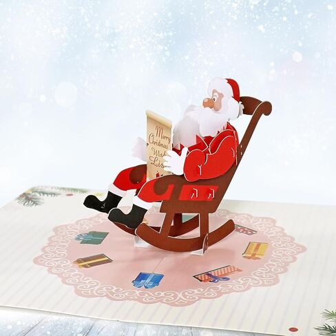 بطاقة عيد ميلاد سعيد منبثقة من CUTPOPUP، حزمة 5، 5x7 بوصة، عيد الميلاد ثلاثي الأبعاد، رأس السنة، بطاقة تهنئة للعطلات (شجرة، شاحنة، سانتا كلوز، رقاقات الثلج، مزلقة، مجموعة من 5) in Kuwait