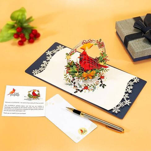 بطاقة عيد ميلاد سعيد منبثقة من CUTPOPUP، حزمة 5، 5x7 بوصة، عيد الميلاد ثلاثي الأبعاد، رأس السنة، بطاقة تهنئة للعطلات (شجرة، شاحنة، سانتا كلوز، رقاقات الثلج، مزلقة، مجموعة من 5) in Kuwait