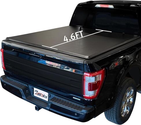 غطاء سرير طويل ناعم قابل للطي بطول 4.6 قدم يناسب 2022-2026 Ford Maverick XL XLT Lariat بطول 4.5 قدم من الطراز القصير/Fleetside (ليس من أجل Flareside/Stepside)| النسخة الراقية in Kuwait