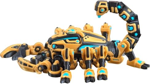 Cyber Scorpion Mech Fidget Figurine – Articulated Robotic Scorpion Desk Toy for Teens & Adults – Cyberpunk Tech Bug Model for Display or Play – 3D Printed in Canada in Saudi Arabia