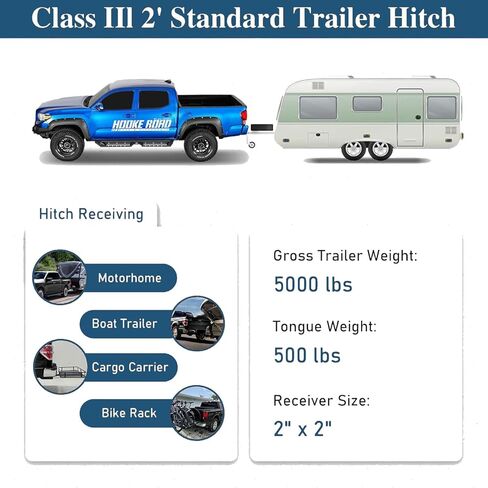 Hooke Road Tacoma Class 3 Trailer Hitch Rear Tow Hitch 2-Inch Receiver for 2005-2015 Toyota Tacoma 2nd Gen (Exclude X-Runner) in Saudi Arabia